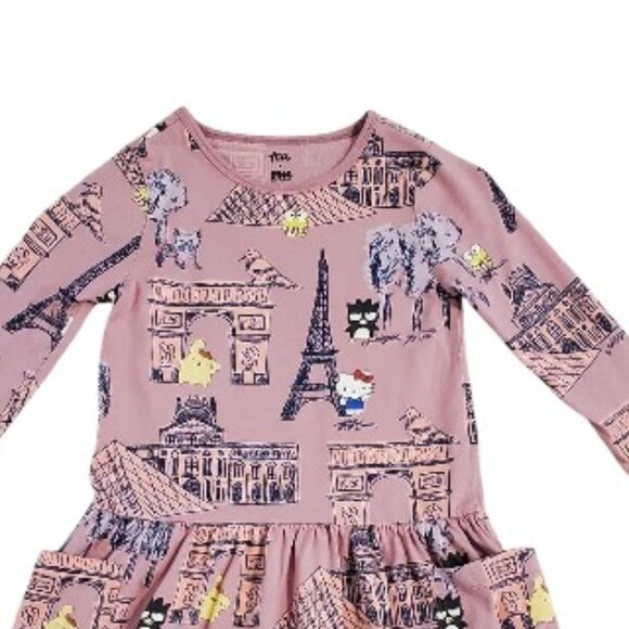 Tea Collection Hello Kitty Paris Dress Size 7 - Picture 2 of 5